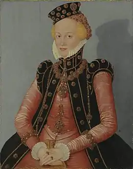 Portrait de Margarethe Elisabeth von Ansbach-Bayreuth à Munich1579