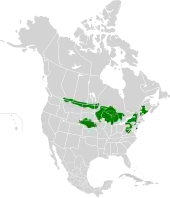 Aire de répartition du Mulet perlé des Alleghenies