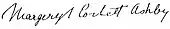 signature de Margery Corbett Ashby