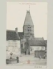 Carte postale de l'église de Margival vers 1910.