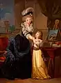 Marguerite Gérard: Portrait d'une dame et d'une fillette (1790)