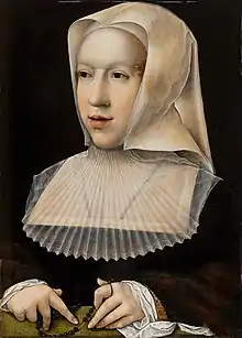 Portrait de Marguerite d'Autriche, par son peintre officiel, Bernard van Orley.