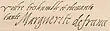 Signature de Marguerite de France