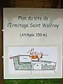 Ermitage Saint-Walfroy : plan.