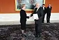 Kothbauer présentant ses lettres de créance à Václav Klaus, président de la République tchèque