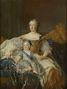 Maria Leszczyńska avec le Dauphin (vers 1730).