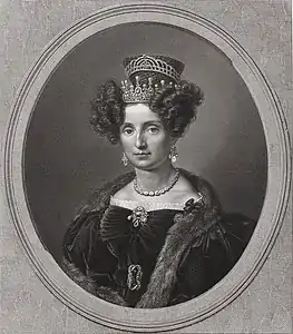 Portrait de Marie de Saxe, gravure (n. d.).