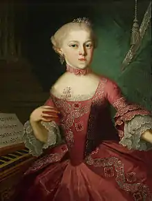 Maria Anna Mozart (1762).