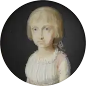 Marie-Antoinette de Naples et de Sicile (1784-1806), miniature de peintre inconnu.