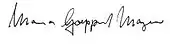 Signature de Maria Goeppert-Mayer