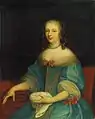 Portrait de Marie Louise Gonzague de Nevers, reine de Pologne par Charles Beaubrun.
