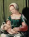 Vierge à l'Enfant, atelier de Lucas van Leyden (vers 1530)