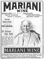 Publicité pour le vin Mariani.