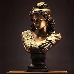 Photo du buste d'une Marianne maçonnique