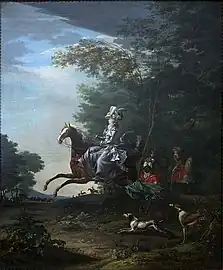 Marie-Antoinette chassant à courre, Louis-Auguste Brun, 1783