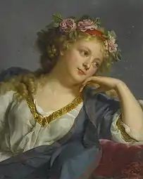 Tête de Femme couronnée de roses (1791), localisation inconnue.
