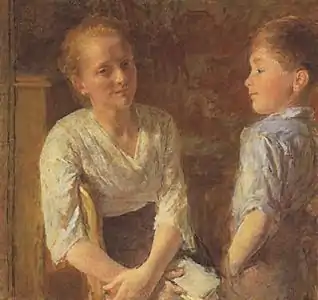 La Leçon (Marie Guiguet et Jean Fiard), Morestel, maison Ravier.