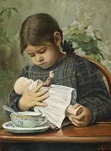 Jeune fille avec poupée (1904)