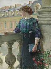 Marie-Louise de Nolhac, sœur de l’artiste, à Versailles, localisation inconnue.