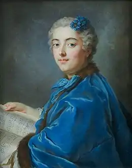 Portrait de Marie-Sophie de Courcillon, huile sur toile, 1740.