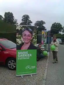 Manifestation à Marly pendant la campagne Marie Garnier
