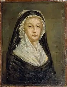 Marie-Antoinette en 1793 ; huile sur toile de Sophie Prieur, d'après Kucharski.