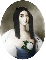 Marie Duplessis, comtesse de Perrégaux, copie de l’original de Viénot.