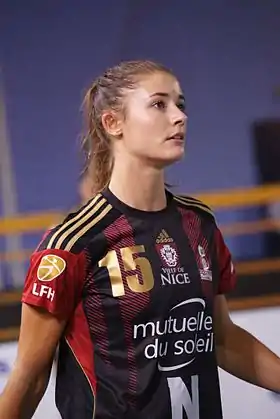 Marie François en septembre 2016sous le maillot de l'OGC Nice.