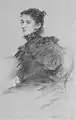 Portrait de Marie Kalašová (cs), dessin à la craie (1899)
