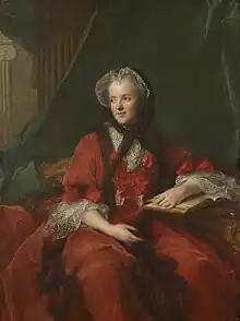 Marie Leczynska, par Jean-Marc Nattier (1748). Ce portrait représentant la reine intimement est le dernier pour lequel elle accepta de poser.
