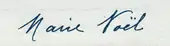 Signature de Marie Noël