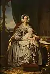 Marie d'Orléans et son fils Philippe par Franz Xaver Winterhalter en 1838.