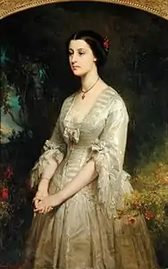 Attribué à Édouard Dubufe, Marie Valentine du Val de Bonneval (1854), localisation inconnue.