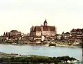 Marienbourg en 1895 dans la Prusse germanique, après la restauration des murailles
