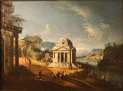 Michele MarieschiCaprice avec un tempietto (vers 1740).