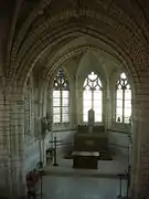 Église de Marigny : vue intérieure depuis la tribune.