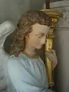 Sculpture du XIXe représentant un ange, œuvre d'une "sainterie".