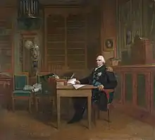 Le cabinet de travail de Napoléon puis de Louis XVIII.