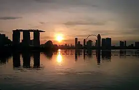 Singapour CBD Sunset de Marina Barrage