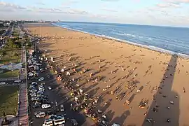 La plage de Santhome, vue depuis le phare.