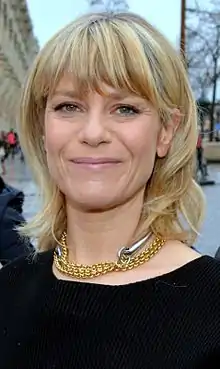 Marina Foïs en 2017, lors du déjeuner précédant la 42e cérémonie, où elle est nommée pour le César de la meilleure actrice.