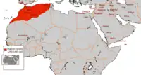 L'empire Mérinide en 1347-1348.