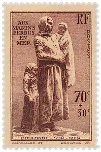 Timbre de bienfaisance français émis en 1939