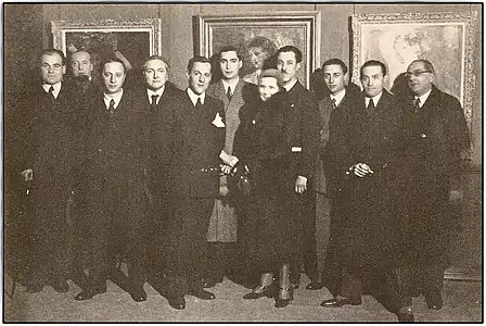 Inauguration de l’exposition Art italien à Paris, 1932.