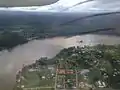 Vue aérienne des quartiers de l'extrémité nord de la ville.