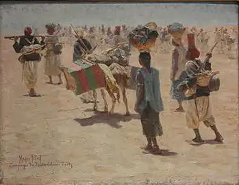 Tirailleurs sénégalais en arrière-garde, esquisse, 1895, Musée des beaux-arts de Pau