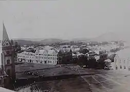 Site du bâtiment sur Church square en 1895, avant sa construction