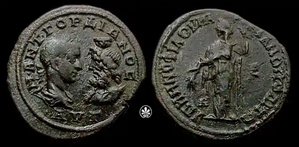 Monnaie de Marcianopolis, Gordien III et Sarapis.