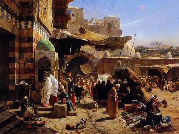 Marché à Jaffa, 1887