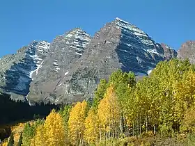 Les sommets des Maroon Bells.